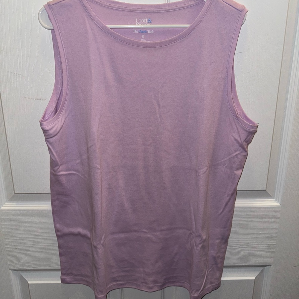 Croft & Barrow Purple Sleeveless Tank Top